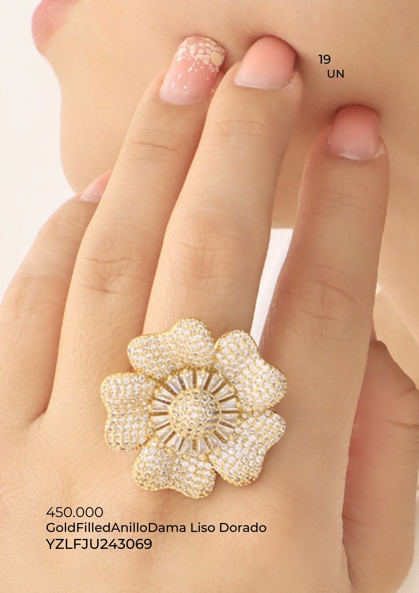 Anillo con diseño de Flor YZLFJU243069